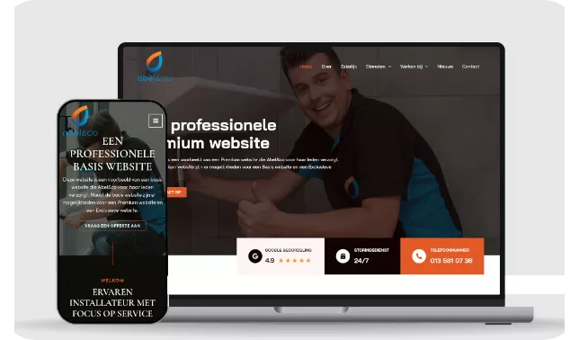 Een Professionele Website. Als lid van Abel kun je verschillende marketingdiensten afnemen bij zorgvuldig geselecteerde servicepartners tegen een speciaal Abel tarief. NouDaarom is een van deze partners. Zij bieden sinds kort (deels door AI-ondersteunde) websites in diverse pakketten. Zo kunnen we leden nog beter helpen aan een professionele online uitstraling, passend bij elk type installatiebedrijf.